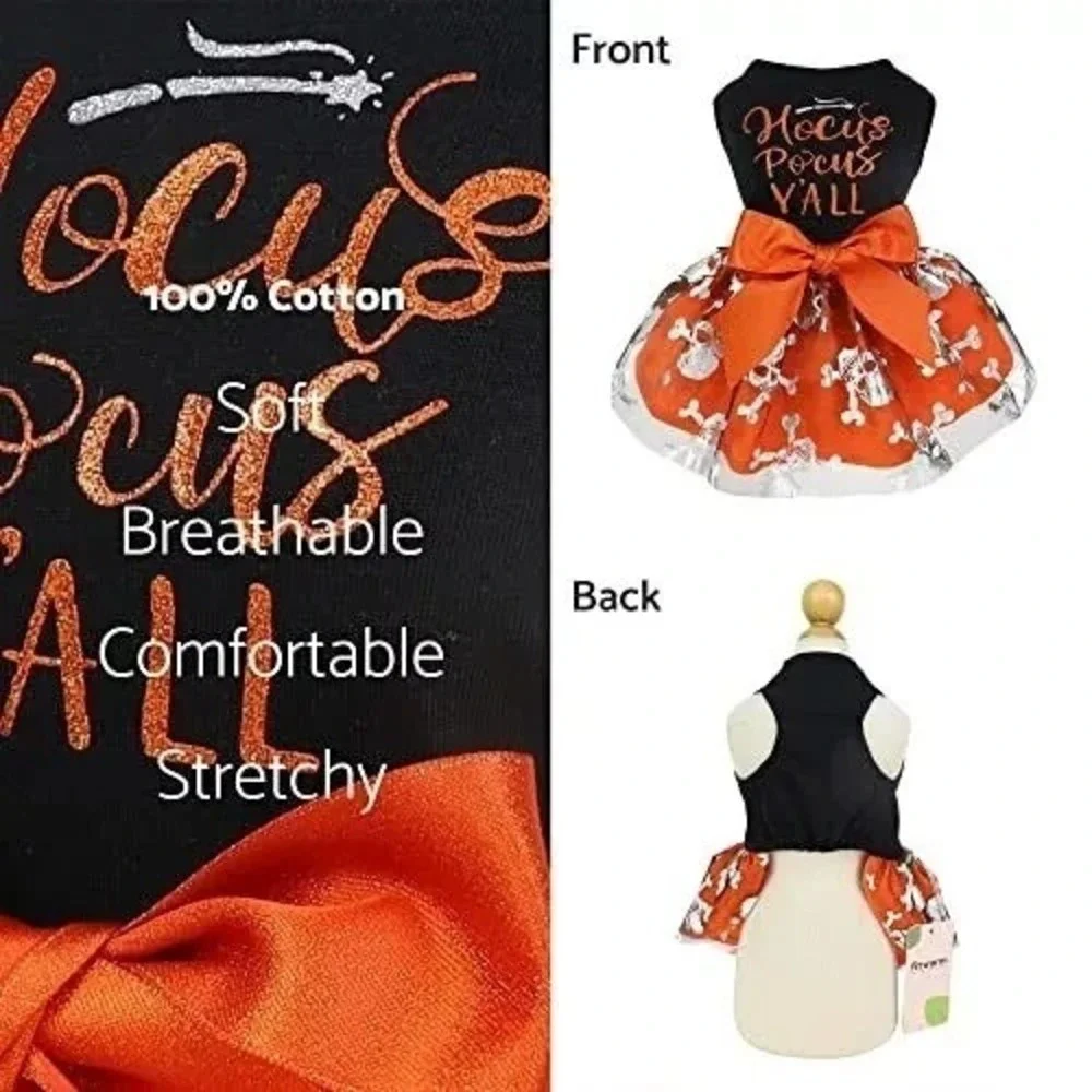 Hocus Pocus Y'All Halloween Tulle Dress Mesh Tutu Skirt Size Medium New